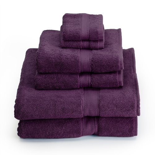 Supreme Egyptian Cotton 6-Piece Towel Set, Plum