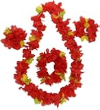Smiffy's Women's Hawaiian Set with Garland Headband and Wristband