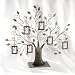 BRONZE FAMILY TREE PICTURE FRAME - BRONZE FAMILY TREE WITH 6 HANGING PICTURE ...