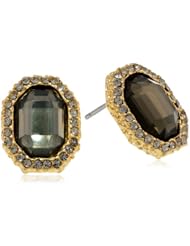 Kenneth Cole New York "Pave Item Boost" Black Diamond Pave Faceted Stud Earrings
