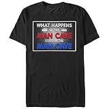 Lost Gods What Happens in the Man Cave Mens M Graphic T Shirt - Lost Gods