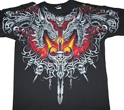 Dragon Sword T-Shirt by Liquid Blue 100% Cotton Teens & Adults Shirt