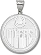 Edmonton Oilers Round Logo Giant Charm/Pendant -Choose from 14K/10K, Stainless Steel or Gold Plated