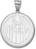 Edmonton Oilers Round Logo Giant Charm/Pendant -Choose from 14K/10K, Stainless Steel or Gold Plated