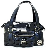 Michael Kors Austin Large Black Patent Leather Satchel Bag
