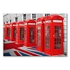Poster art print: LONDON RED PHONEBOXES TELEPHONE UNION FLAG TOWER CITIES SCENIC COLOURLIGHT (A1 maxi - 61x91.5cm / 24x36in, semi-gloss satin paper)
