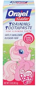 Orajel Toddler Training Toothpaste, My Little Pony, Pinkie Fruity Flavor, 1.5 Oz (Pack of 3)