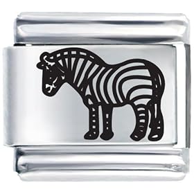 Zebra Horse Gift Italian Charm