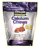 Kirkland Signature Calcium Chews 500 mg with Vitamin D and Vitamin K Sugar Free Chocolate Flavored - 150 Soft Chews