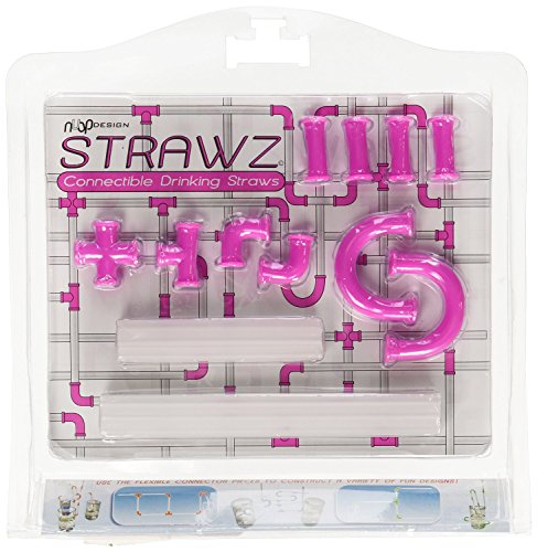 Violet Purple Strawz Connectable Build Your Own Straws Construction Kit - Fun Modular Interlocking Educational Toys
