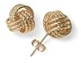 14k Yellow Gold Braided Love Knot Earrings