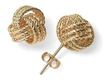 14k Yellow Gold Braided Love Knot Earrings