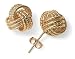 14k Yellow Gold Braided Love Knot Earrings