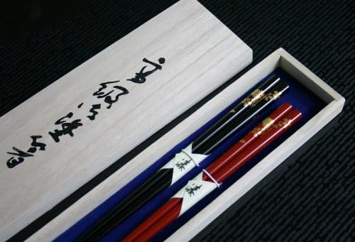 Wajima sikki Pair Japanease chopsticks for husband and wife ( SAKURA ZUKIYO)