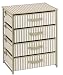 Household Essentials 1538 Four-Drawer Wire Framed Chest, Green Stripe