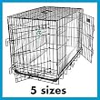 48"L x 30"W x 33"H GoGo Black Epoxy Double Door Folding Wire Crate w/Divider