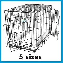 48"L x 30"W x 33"H GoGo Black Epoxy Double Door Folding Wire Crate w/Divider