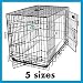 Pet Supplies : 36"L x 23"W x 26"H GoGo Black Epoxy Double Door Folding Wire Crate w/Divider
