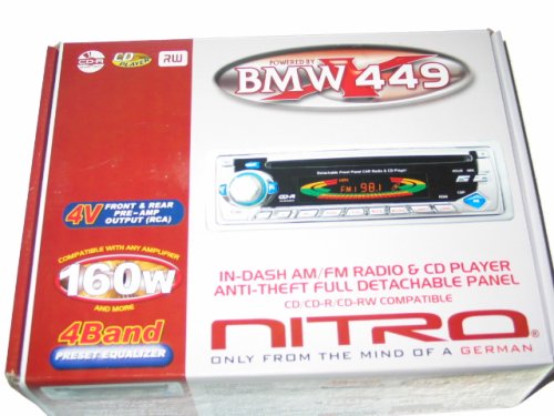 NIB Nitro AM FM CD Player w/Anti-Theft Detachable Panel
