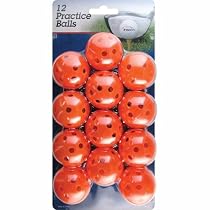 Intech Practice Balls with holes, 12 Pack (Orange)