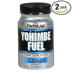 TwinLab Yohimbe Fuel, Yohimbe Bark Extract, 100 Capsules (Pack of 2)