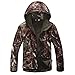Hanxue Men's Camo Winter Jacket Waterproof Warm Hooded Jacket