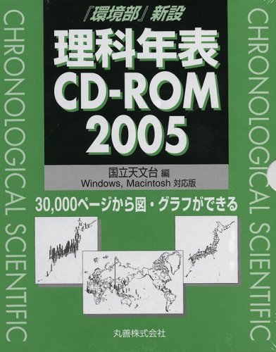Cover image : 理科年表CD-ROM 2005 Windows、Macint