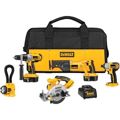 DEWALT DCK555X 18-Volt XRP 5 Tool Combo Kit - Hammer/Recip/Circ. Saw/Impact/Light