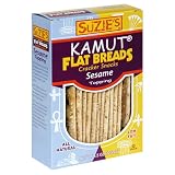 Suzie's Flatbread, Kamut Sesame, 4.5-Ounce Boxes (Pack of 12)