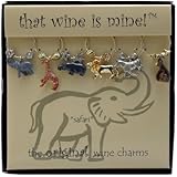 Wine Things WT-1470P Safari Wine Charms, Painted