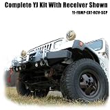 Skid Row JP-1005 Nightcrawler Modular Front Bumper with Winch Mount & 2in Receiver - Jeep YJ Wrangler