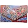 Anuschka V-Flap Checkbook Wallet - Premium Rose Antique - Premium Rose Antique