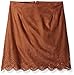 Amy Byer Girls' Big Knit Suede Lasercut Skirt