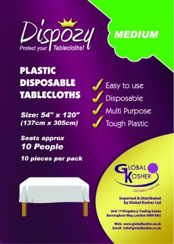 High Quality Disposable Clear Plastic Table Covers 54" X 120" 10 Ct