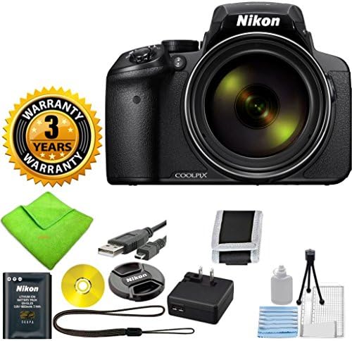 Nikon COOLPIX P900 Digital Camera with 83x Optical Zoom and Built-In Wi-Fi (Black) with ZeeKits 5pc Cleaning Set + 3 Year Worldwide Warranty - International Version