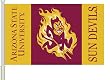 ARIZONA ST. SUN DEVILS Car Flag w/Wall Brackett Set of 2