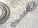 Chrome Pasta Server with Grapes Design on Handle