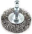 Forney 72725 Wire Wheel Brush, Coarse Crimped with 1/4-Inch Hex Shank, 1-1/2-Inch-by-.012-Inch