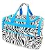 Zebra Duffel Bag Blue Trim 19
