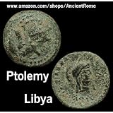 ANCIENT COIN HOUSE: PTOLEMY. LIBYA. KYRENE, NORTH AFRICA. RARE. Æ DiObol