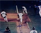 Bill Buckner & Mookie Wilson Autographed 16x20 1986 World Series Photo