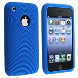 Blue Textured Silicone Skin Case Compatible With Apple® iPhone® / iPhone® 3G 8GB 16GB