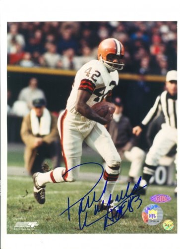 Paul Warfield Autographed/Hand Signed Cleveland Browns 8x10 Photo with HOF 83 Inscription