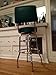 Richardson Seating Double Ring Swivel Bar Stool with Back Chrome Frame and Seat, Green, 30