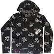Fox Racing Chasis Hoody Girls Long-Sleeve Sports Wear Shirt w/ Free B&F Heart Sticker Bundle - Black