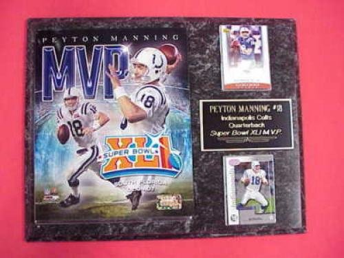 Peyton Manning 2 Card Collector Plaque