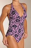Tommy Bahama Parrot Cove V-Neck Halter Cup 1pc Swimsuit (60312P)