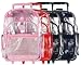 K-Cliffs Rolling Clear Transparent Multi-pockets Backpack with Color Trim