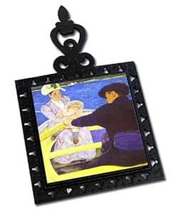 Fine Art Cassatt Boating Iron Trivet