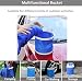Portable Foldable Water Pail for Outdoor Camping / Car Washing / Fishing / Hiking (Red & Blue) & One Micro-fiber Car Wash Sponge with this FOLDABLE BUCKET RS.500.00